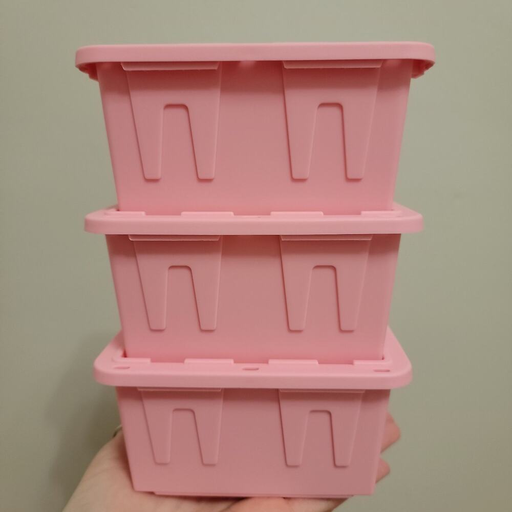 Lowe's Teeny Totes in All Pink Lid and Tote Set of 3
